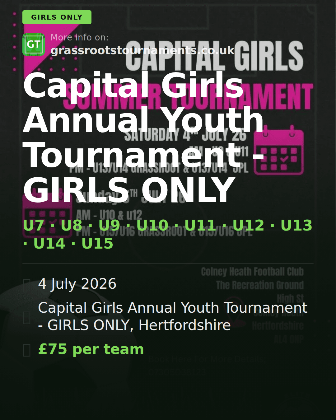 Capital Girls Annual Youth Tournament - GIRLS ONLY — social preview