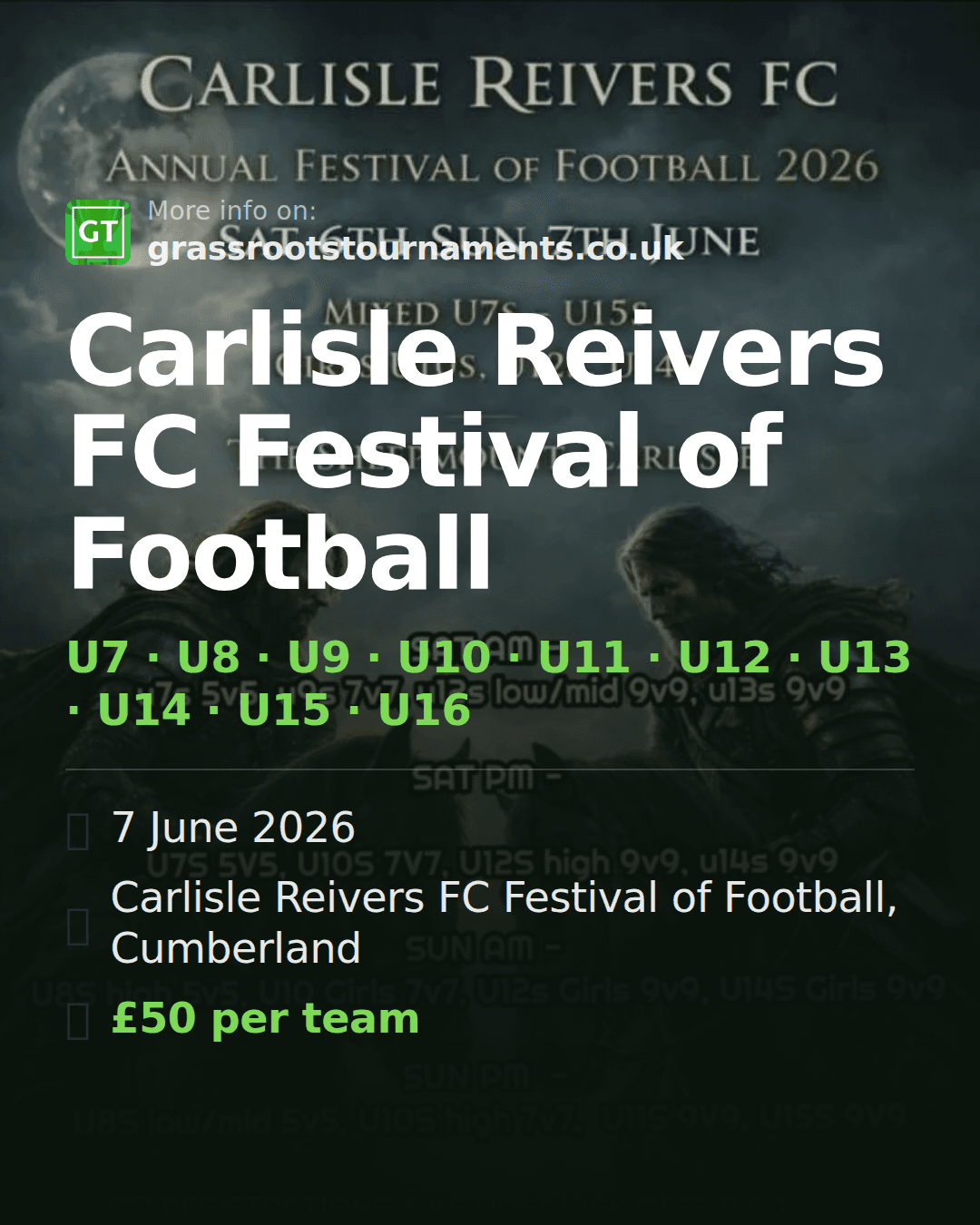 Carlisle Reivers FC Festival of Football — social preview