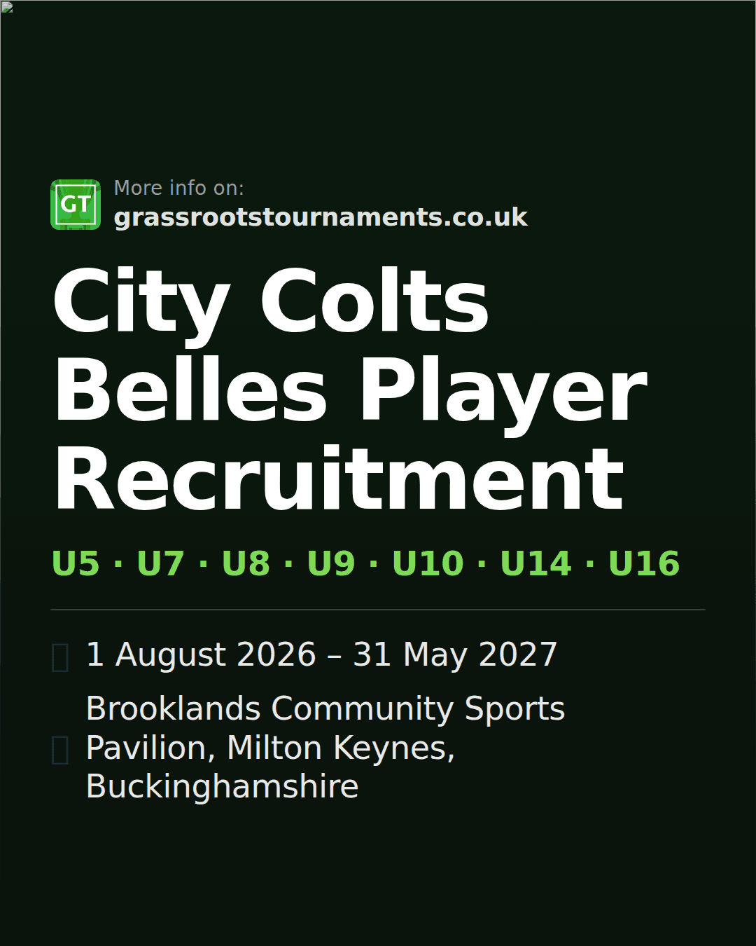 City Colts Belles Player Recruitment — social preview