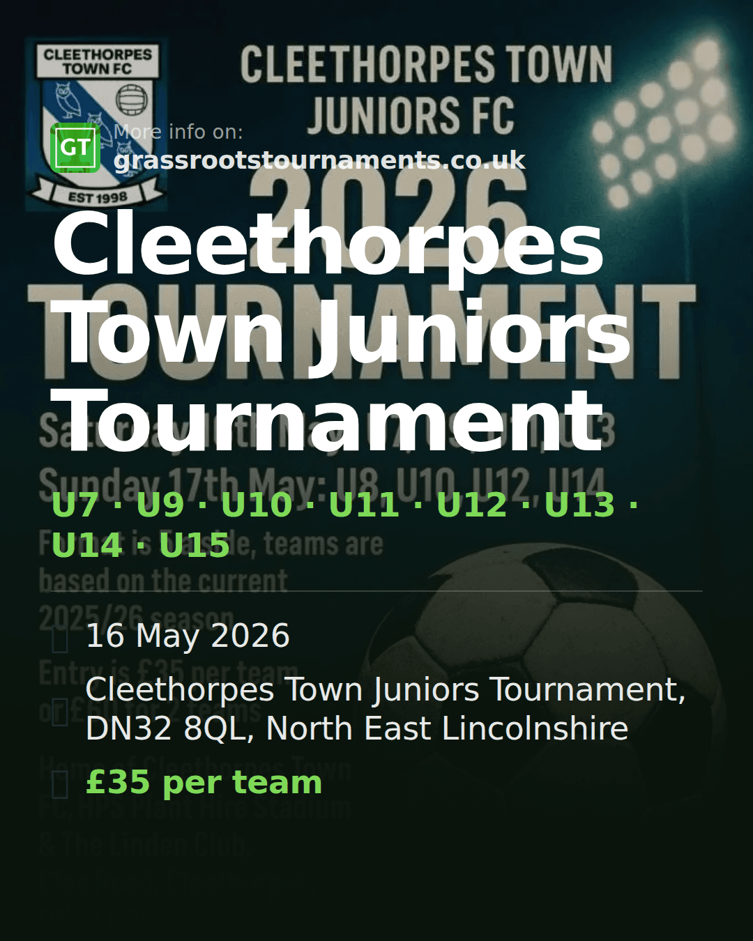 Cleethorpes Town Juniors Tournament — social preview