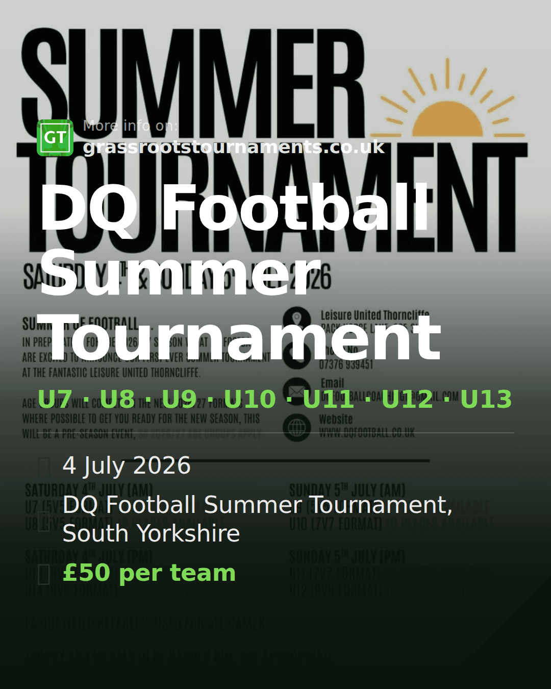 DQ Football Summer Tournament — social preview