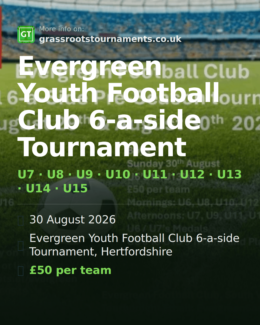 Evergreen Youth Football Club 6-a-side Tournament — social preview