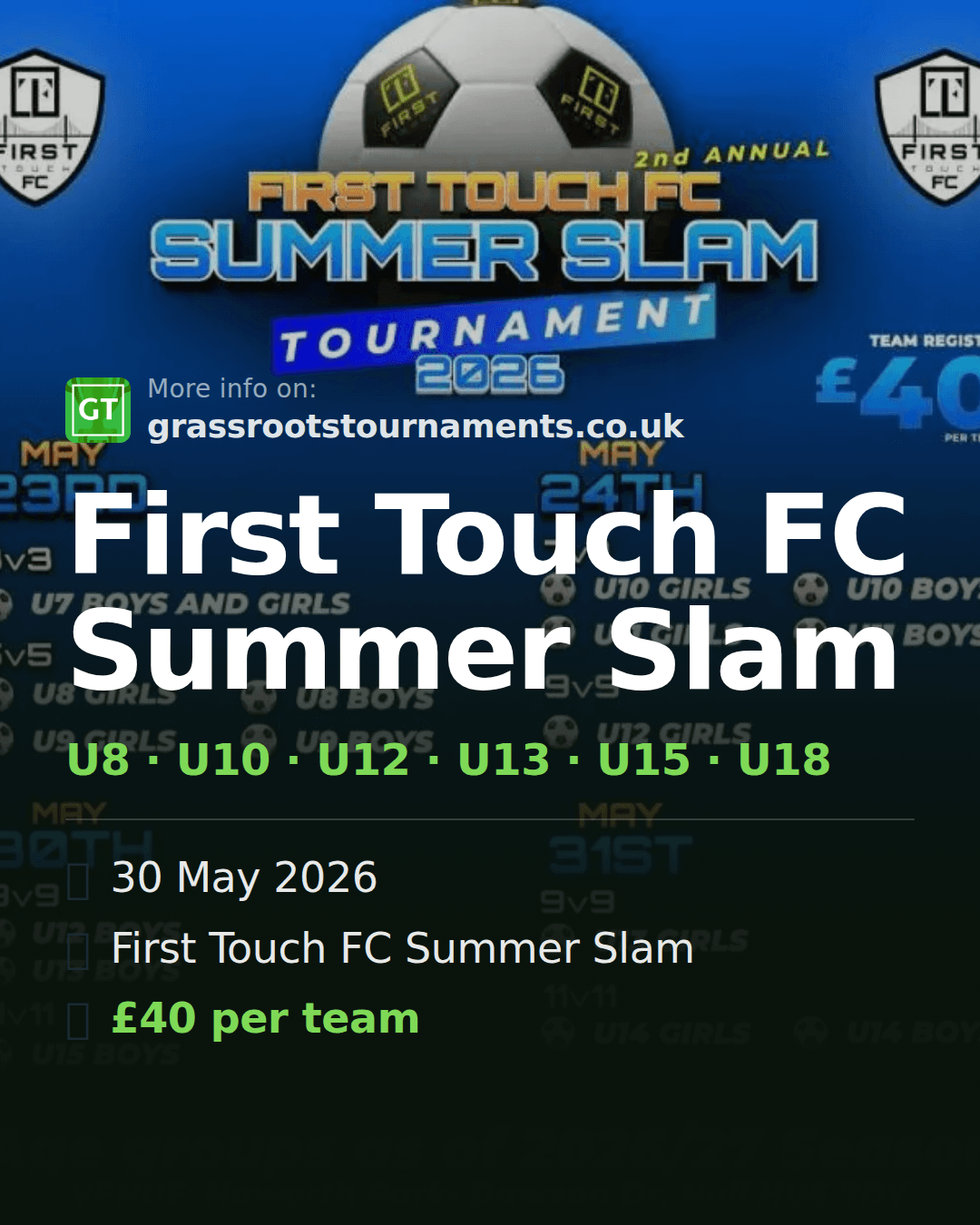 First Touch FC Summer Slam — social preview