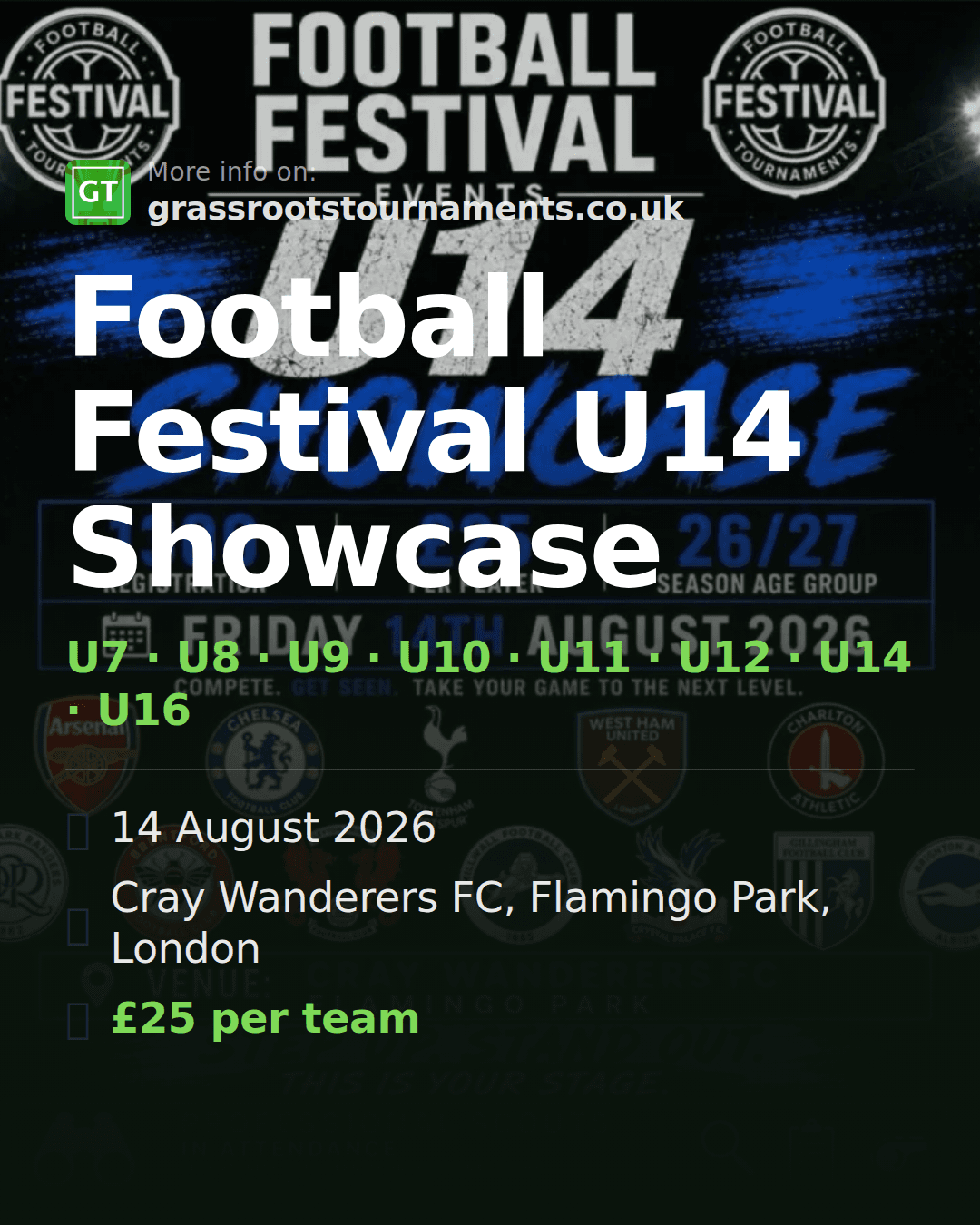 Football Festival U14 Showcase — social preview