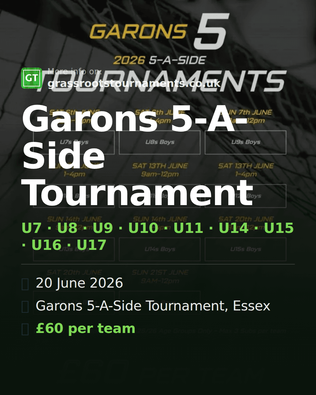 Garons 5-A-Side Tournament — social preview