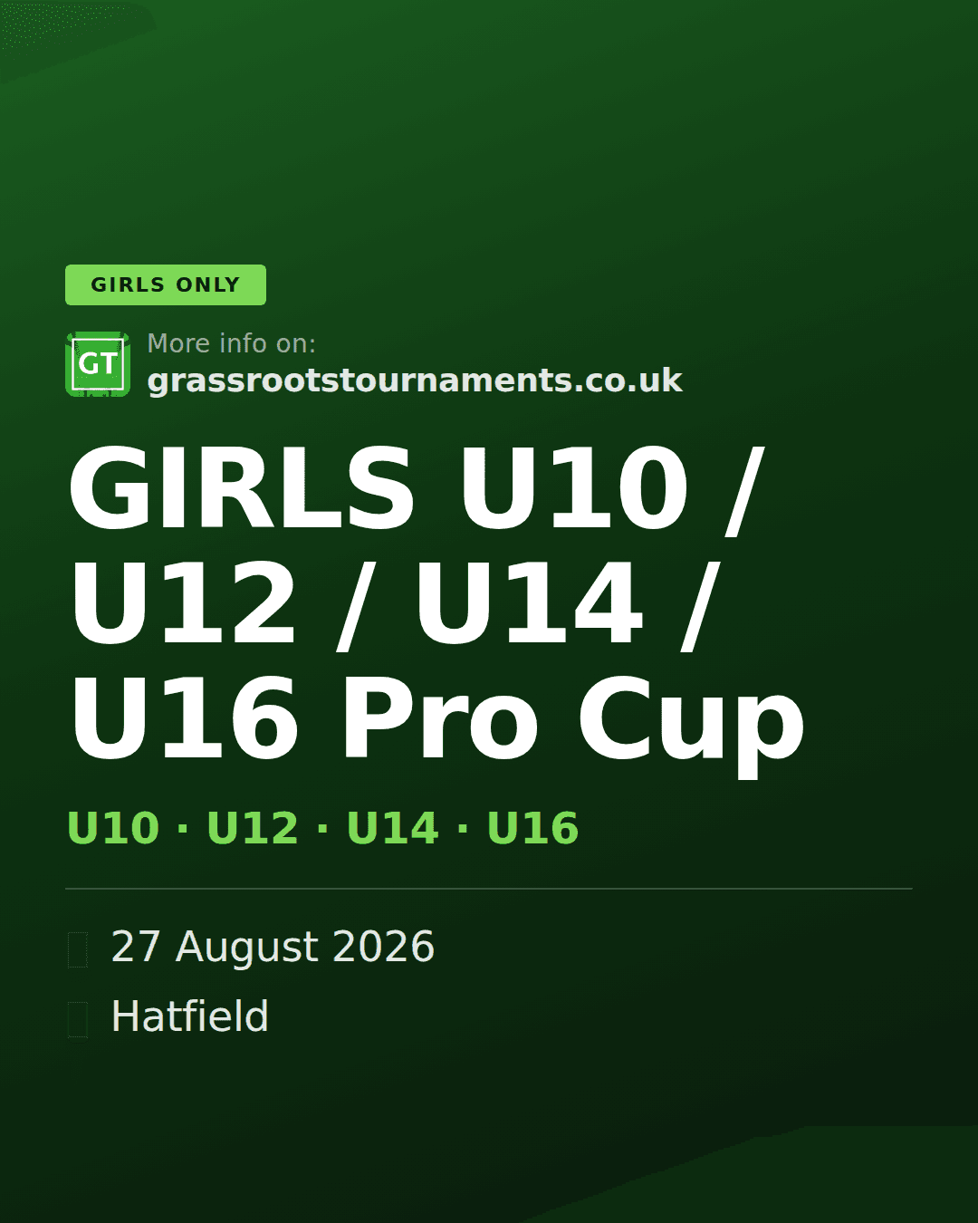 GIRLS U10 / U12 / U14 / U16 Pro Cup — social preview