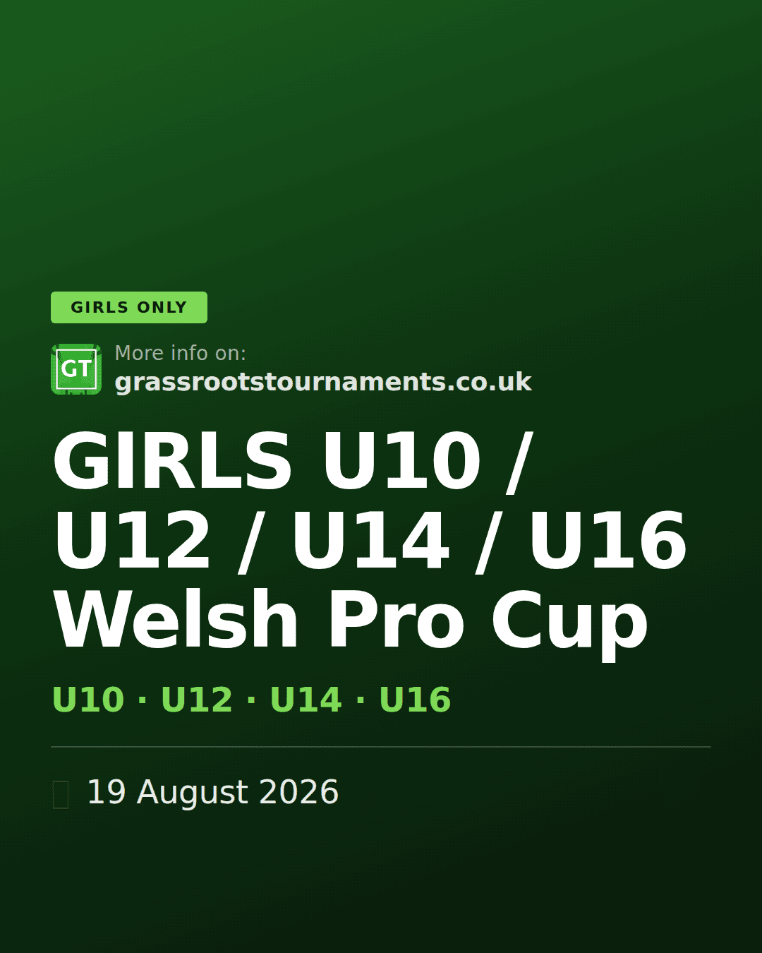 GIRLS U10 / U12 / U14 / U16 Welsh Pro Cup — social preview