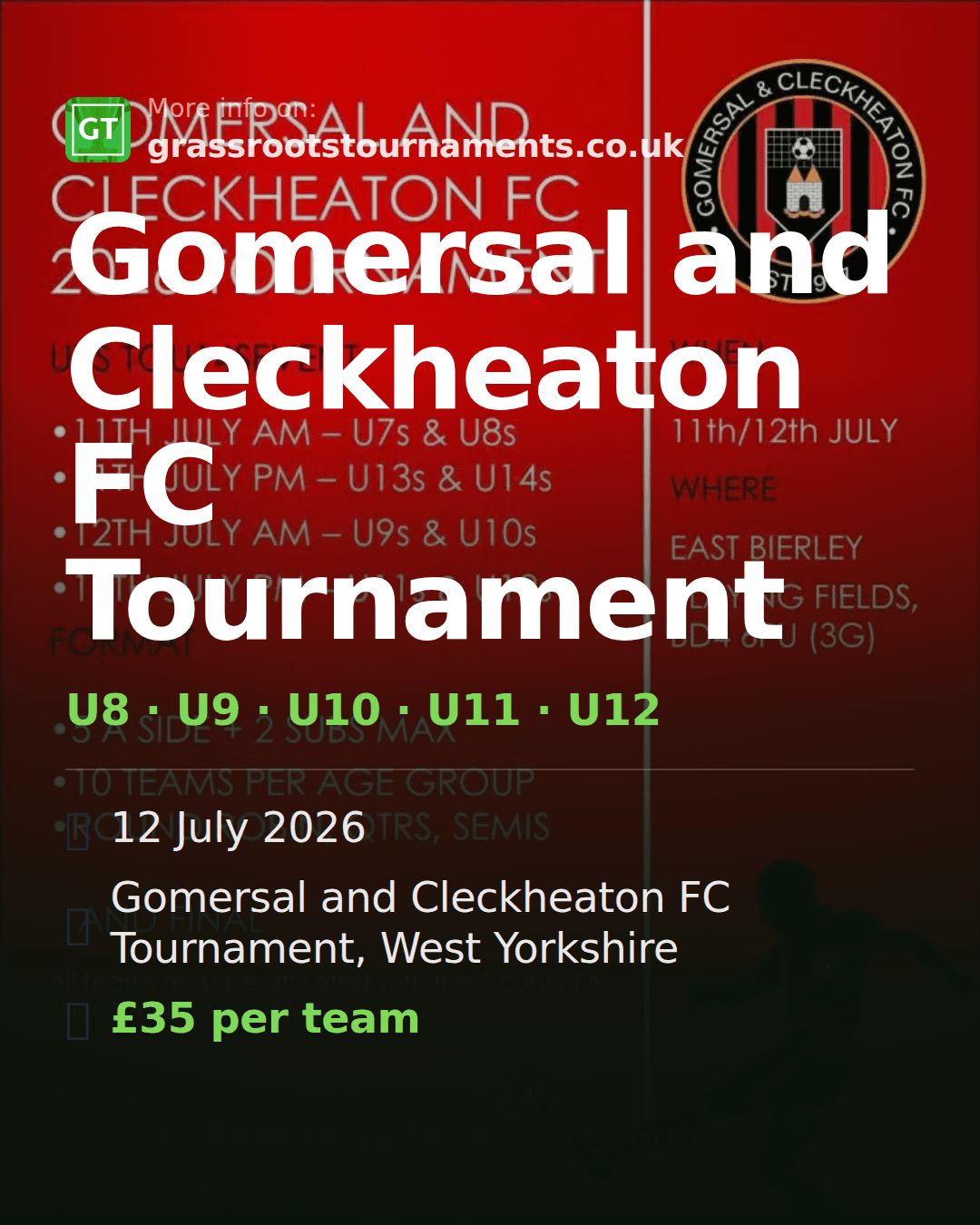 Gomersal and Cleckheaton FC Tournament — social preview