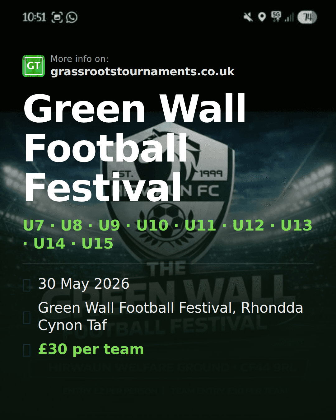 Green Wall Football Festival — social preview