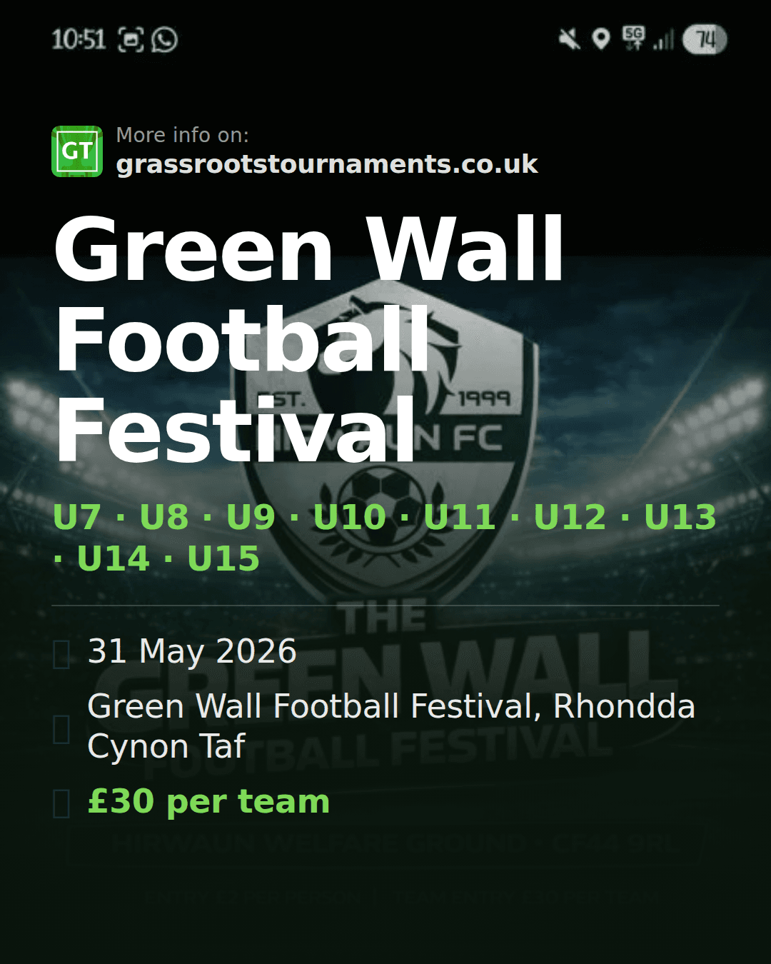Green Wall Football Festival — social preview