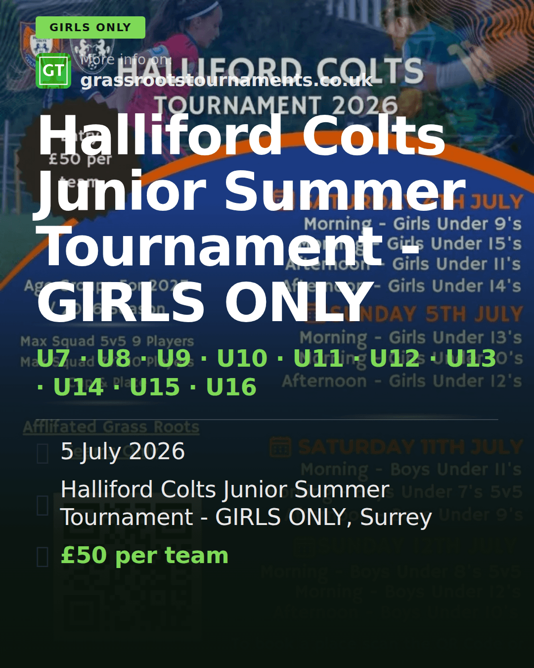 Halliford Colts Junior Summer Tournament - GIRLS ONLY — social preview