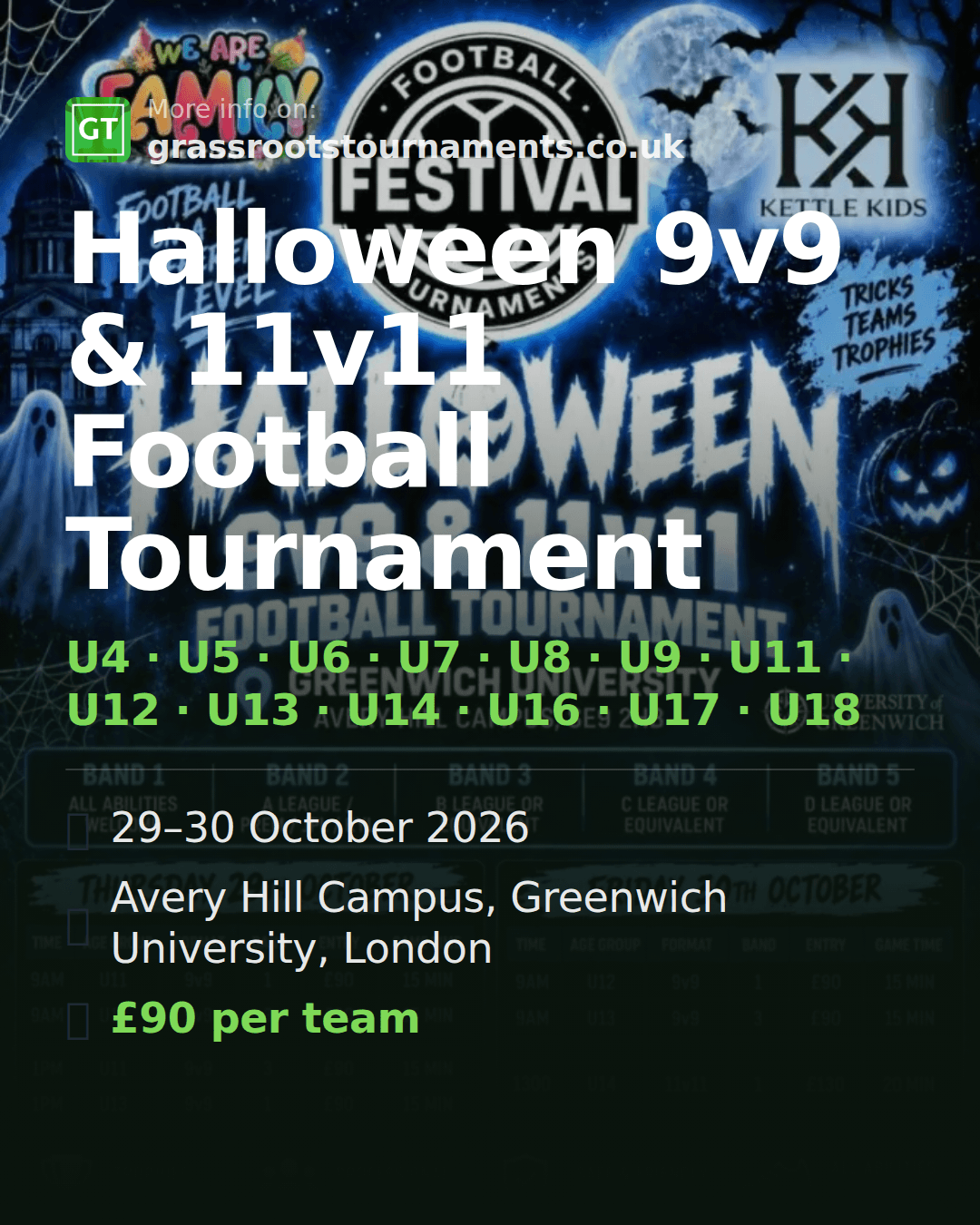Halloween 9v9 & 11v11 Football Tournament — social preview