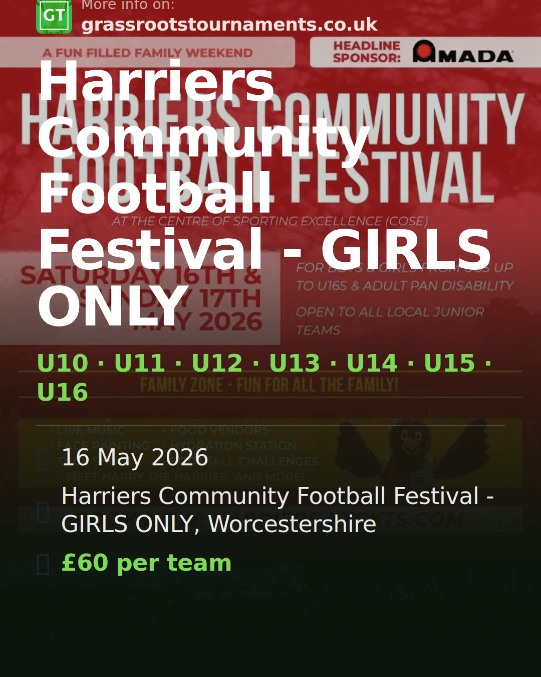 Harriers Community Football Festival - GIRLS ONLY — social preview