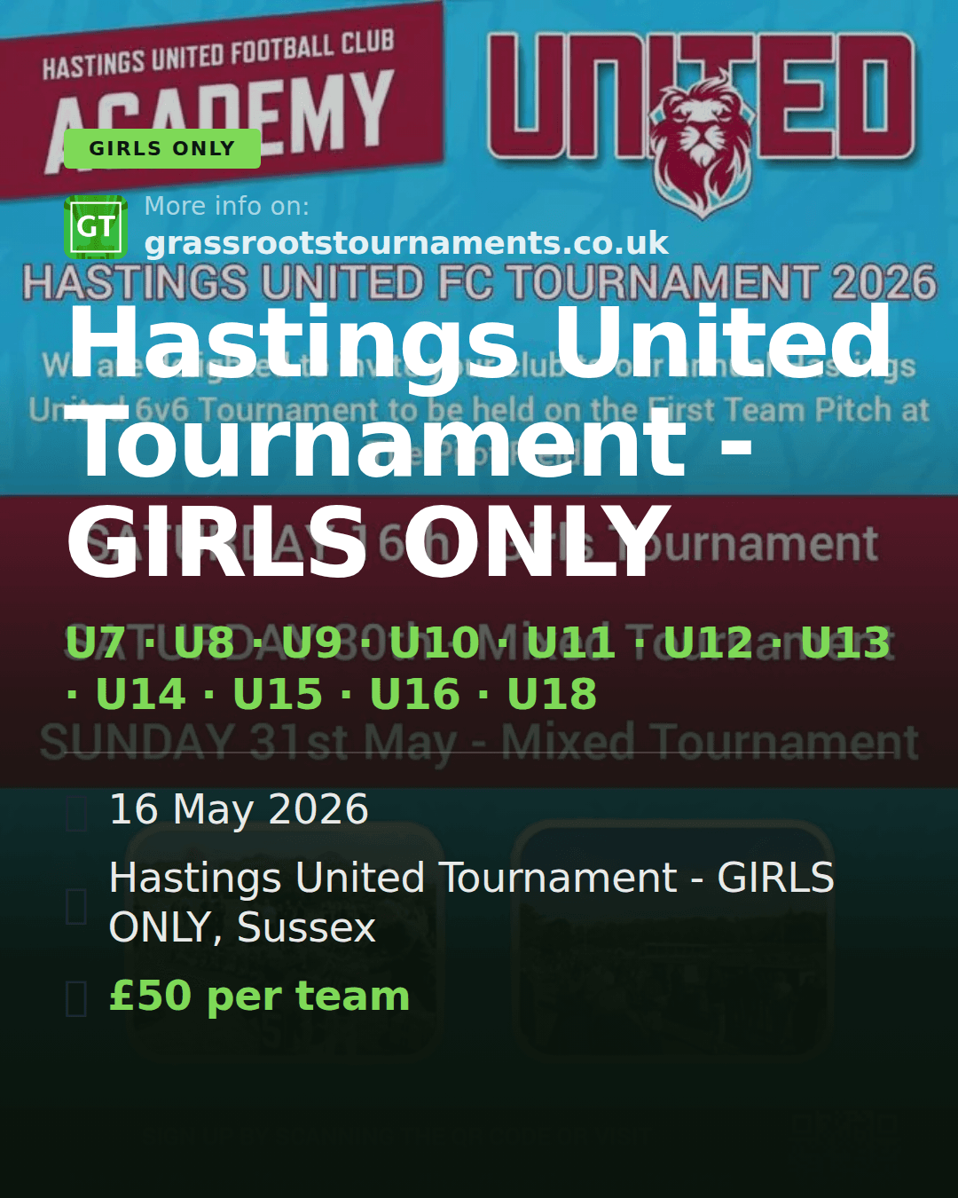 Hastings United Tournament - GIRLS ONLY — social preview