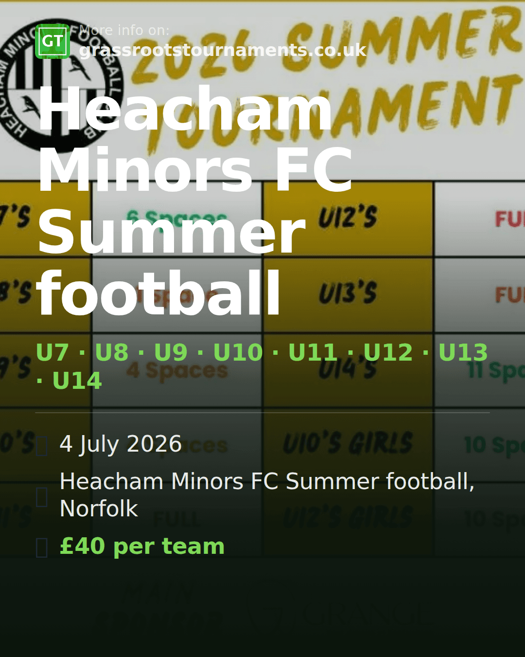 Heacham Minors FC Summer football — social preview