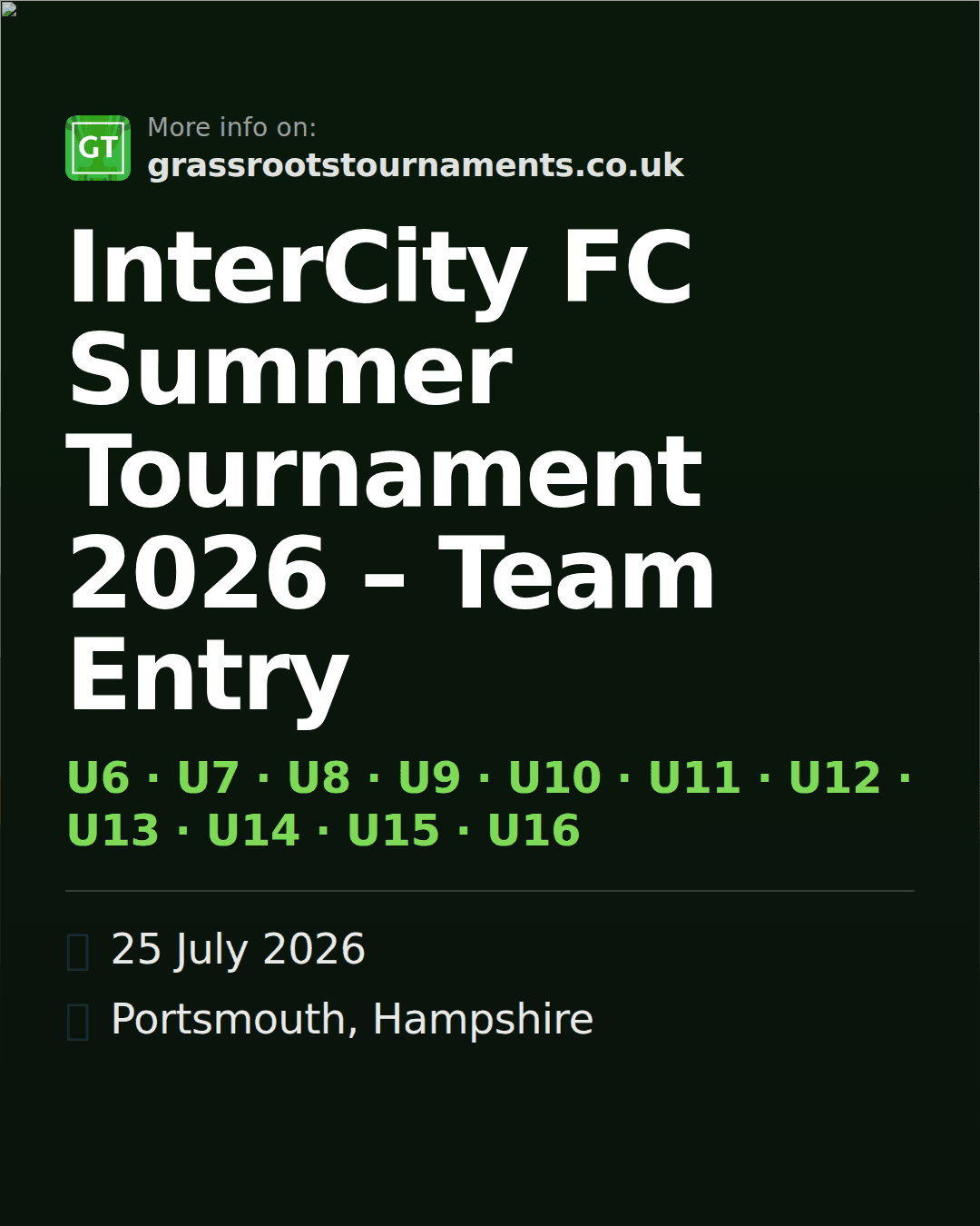 InterCity FC Summer Tournament 2026 – Team Entry — social preview