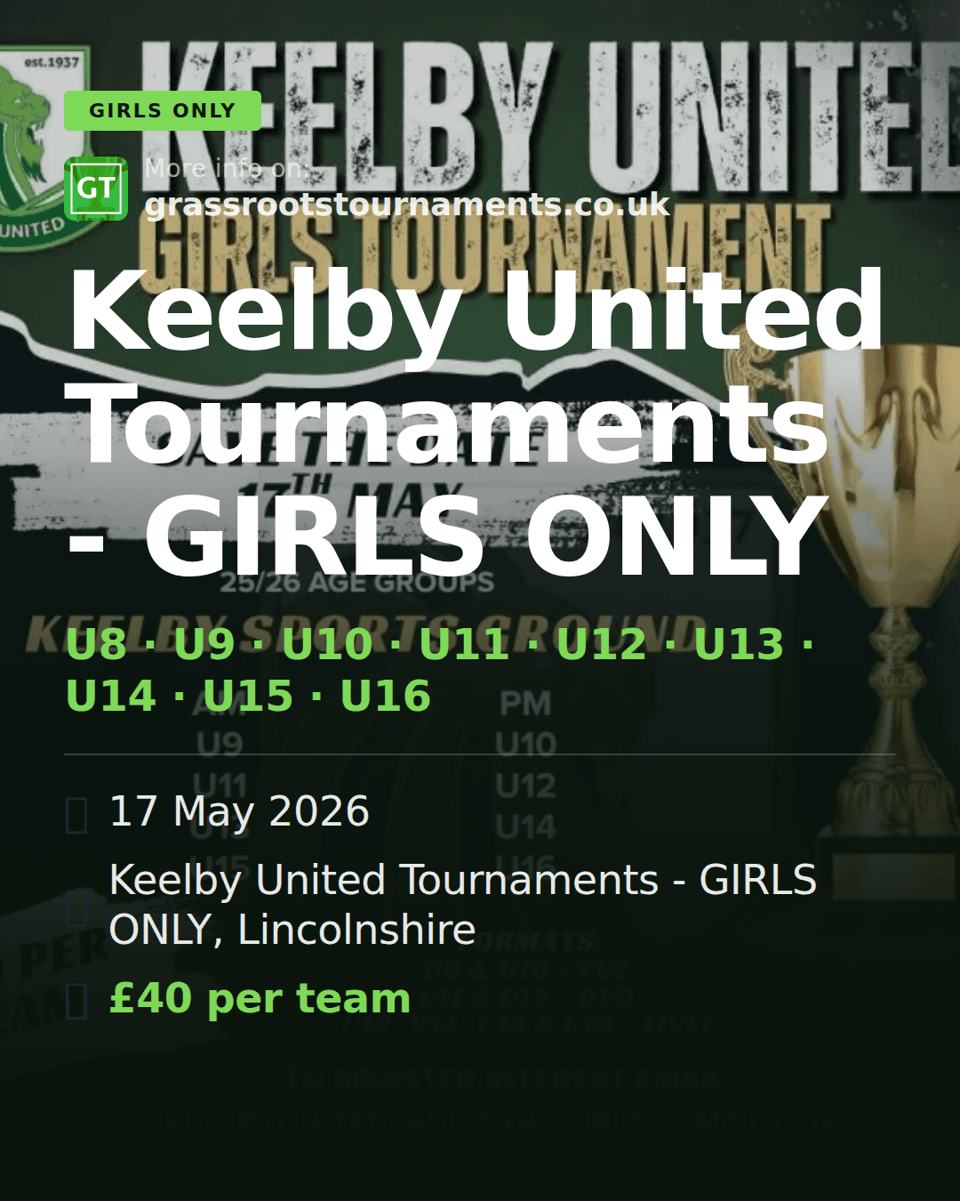 Keelby United Tournaments - GIRLS ONLY — social preview