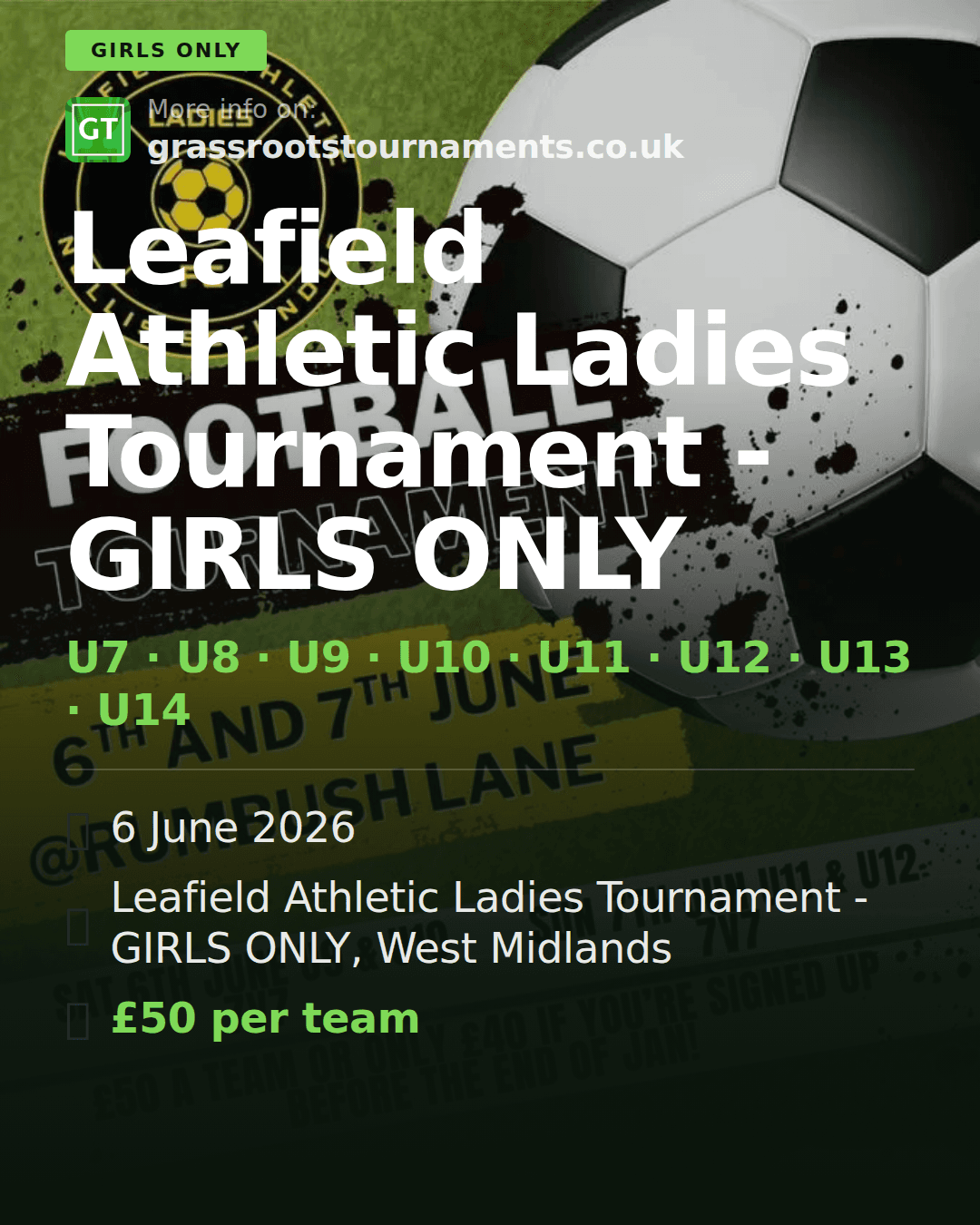Leafield Athletic Ladies Tournament - GIRLS ONLY — social preview