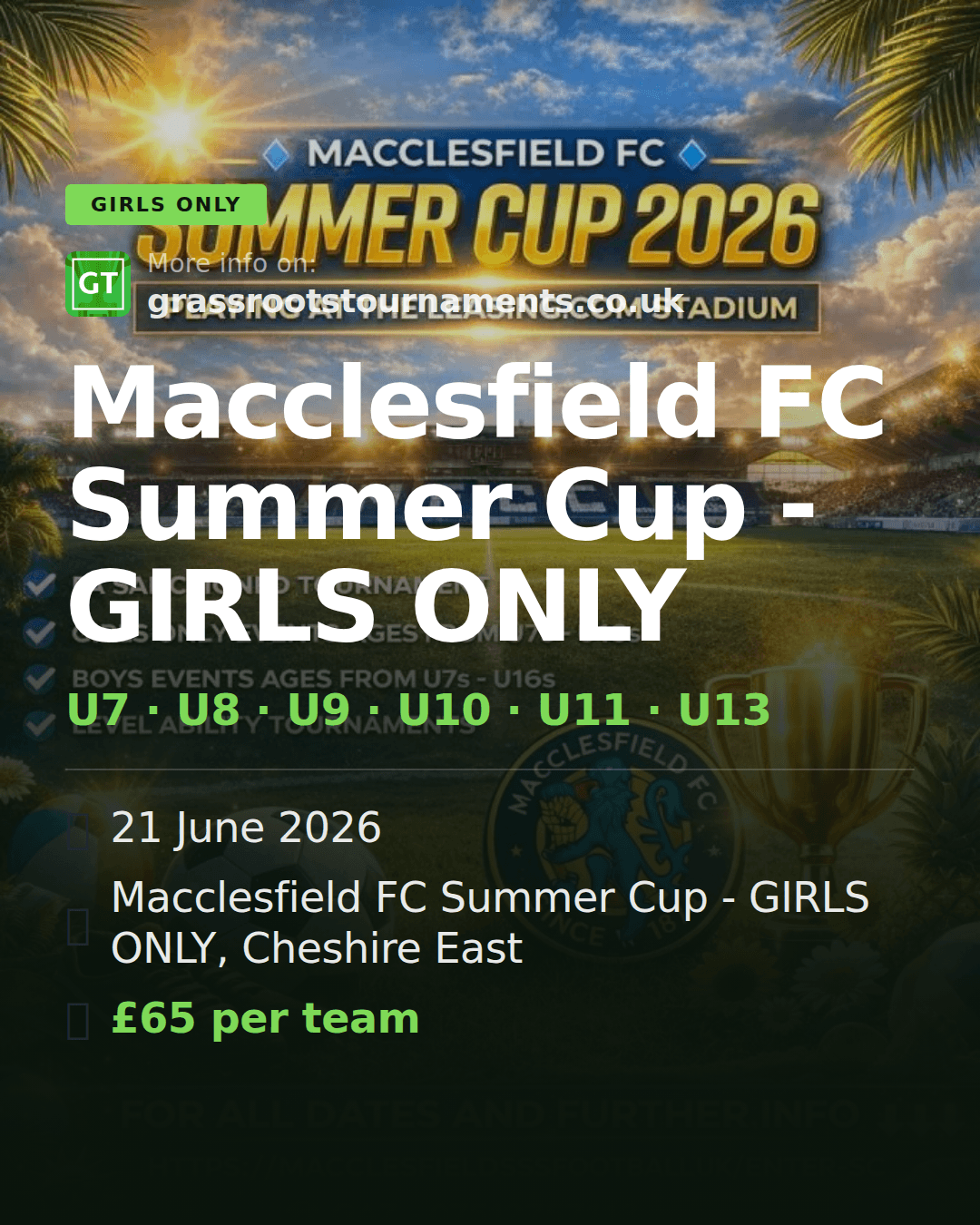 Macclesfield FC Summer Cup - GIRLS ONLY — social preview