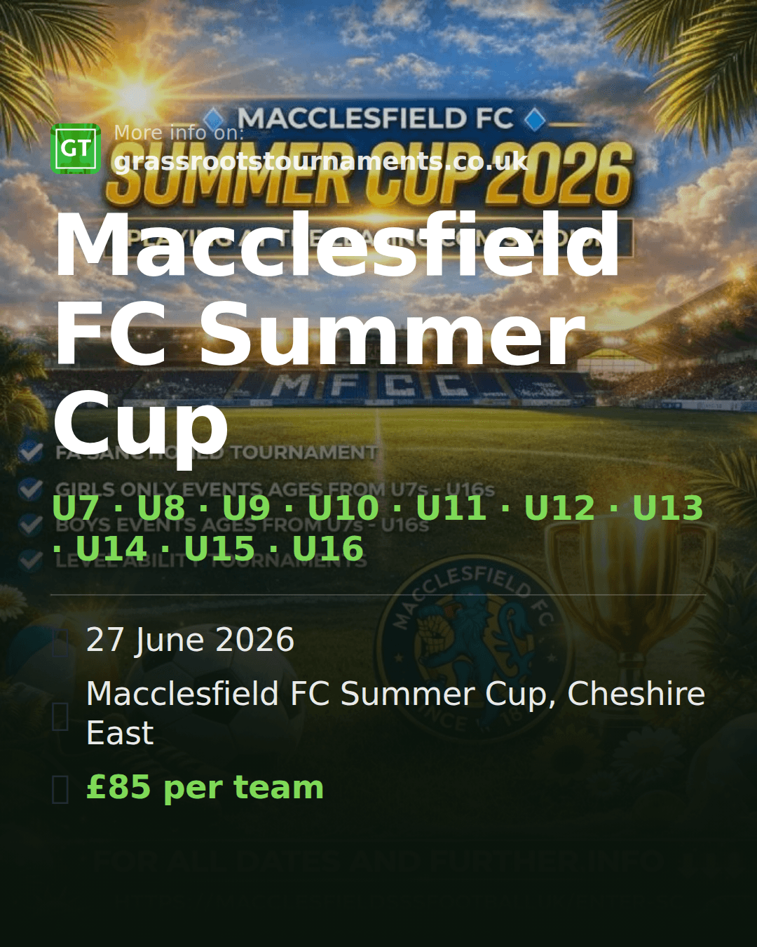 Macclesfield FC Summer Cup — social preview