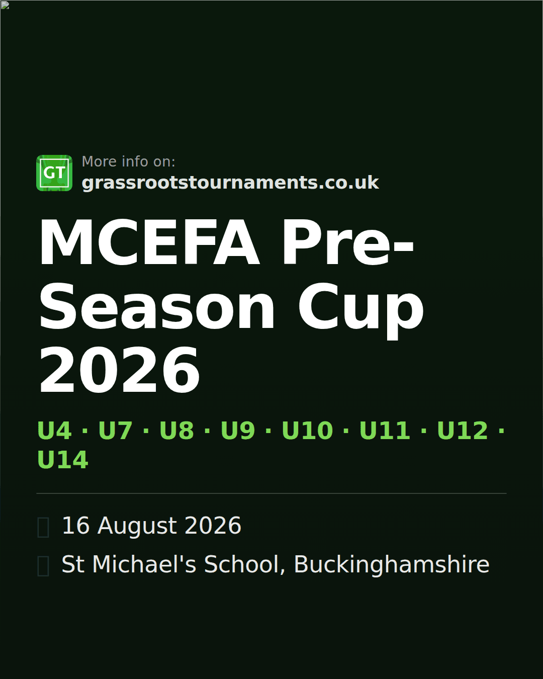 MCEFA Pre-Season Cup 2026 — social preview