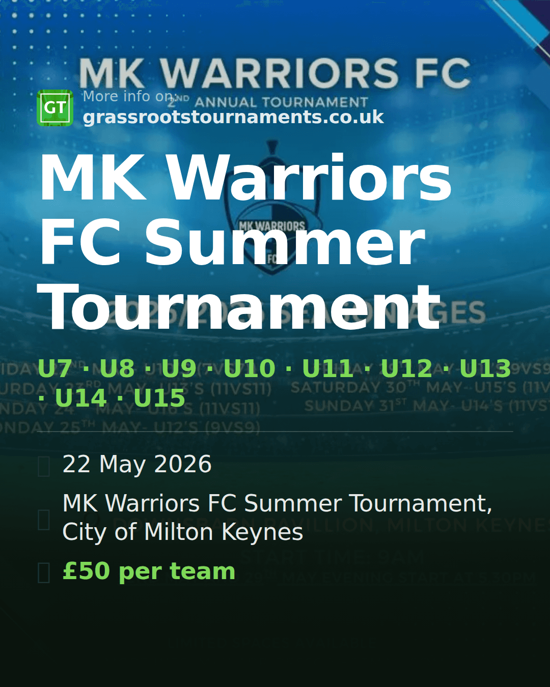MK Warriors FC Summer Tournament — social preview