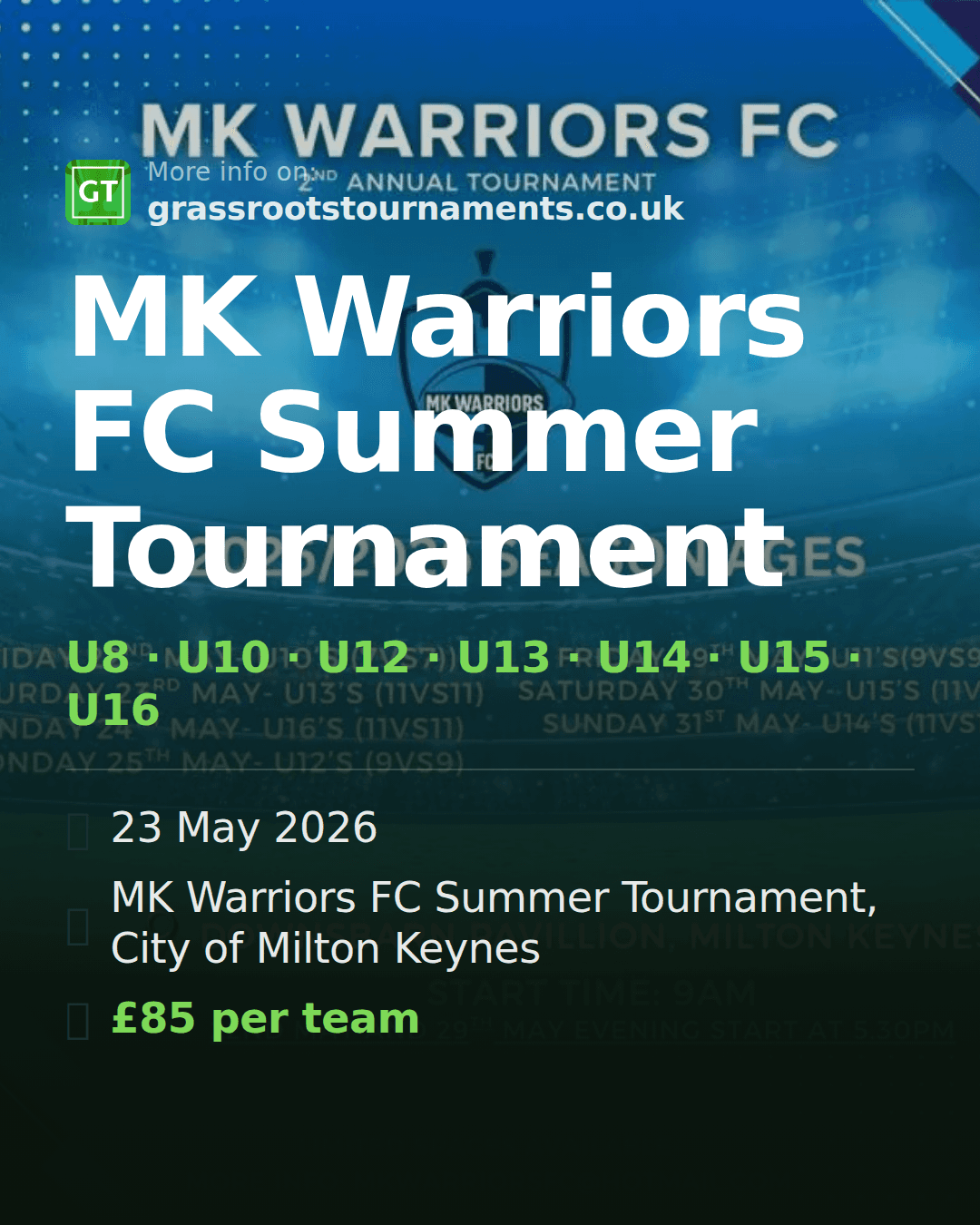 MK Warriors FC Summer Tournament — social preview