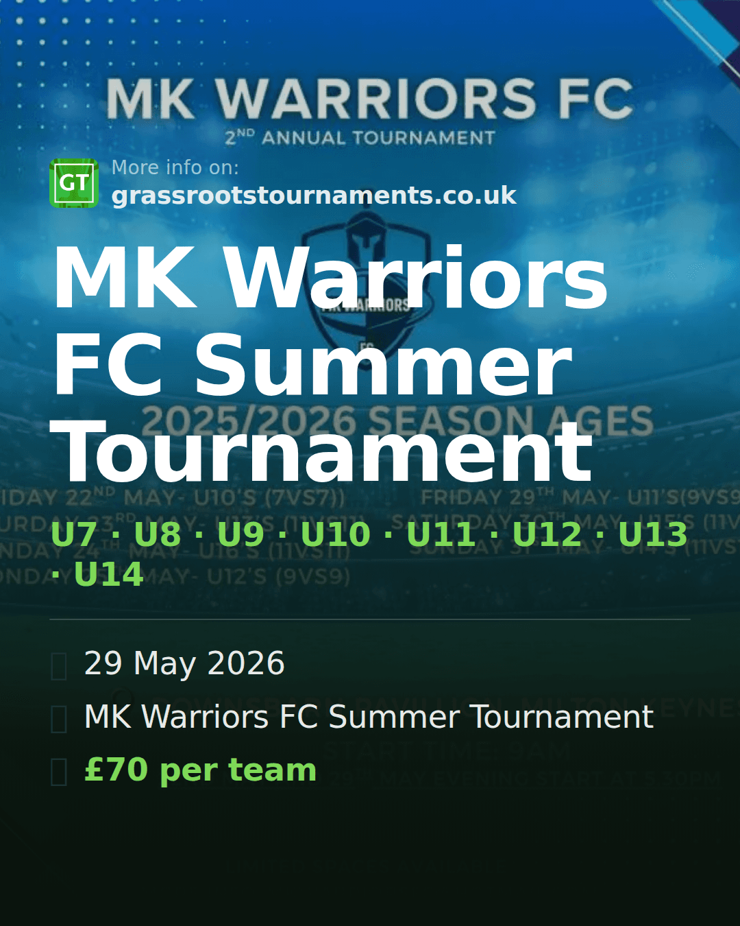 MK Warriors FC Summer Tournament — social preview