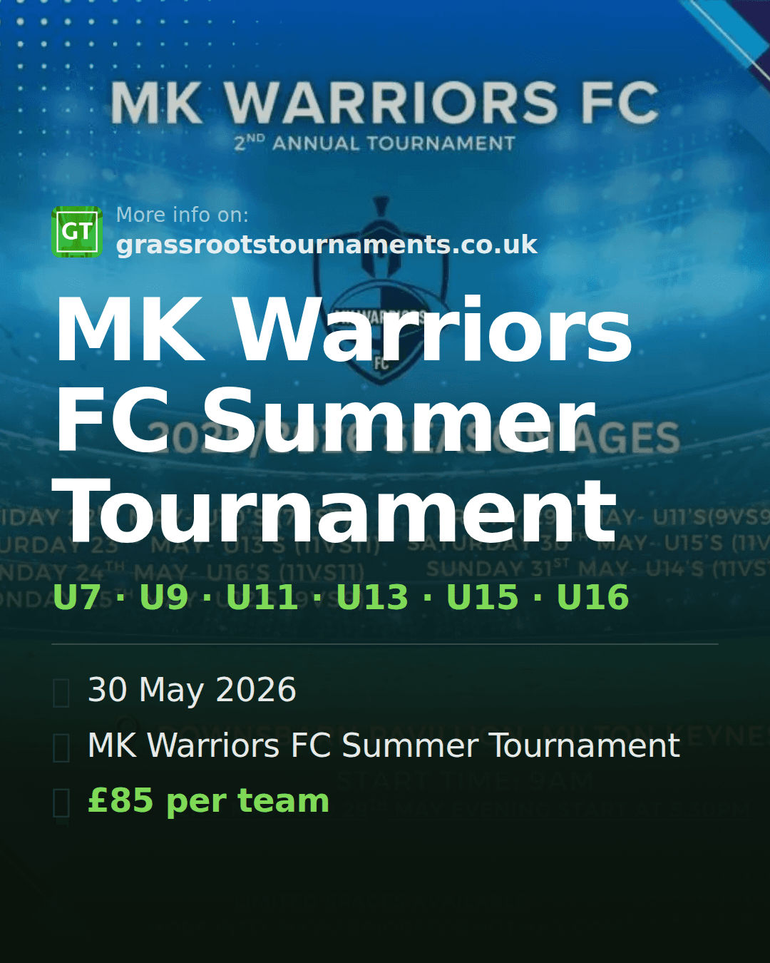 MK Warriors FC Summer Tournament — social preview