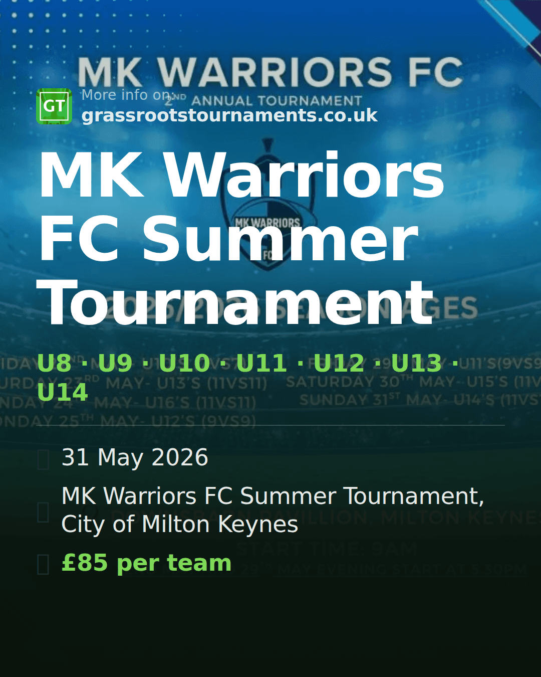 MK Warriors FC Summer Tournament — social preview