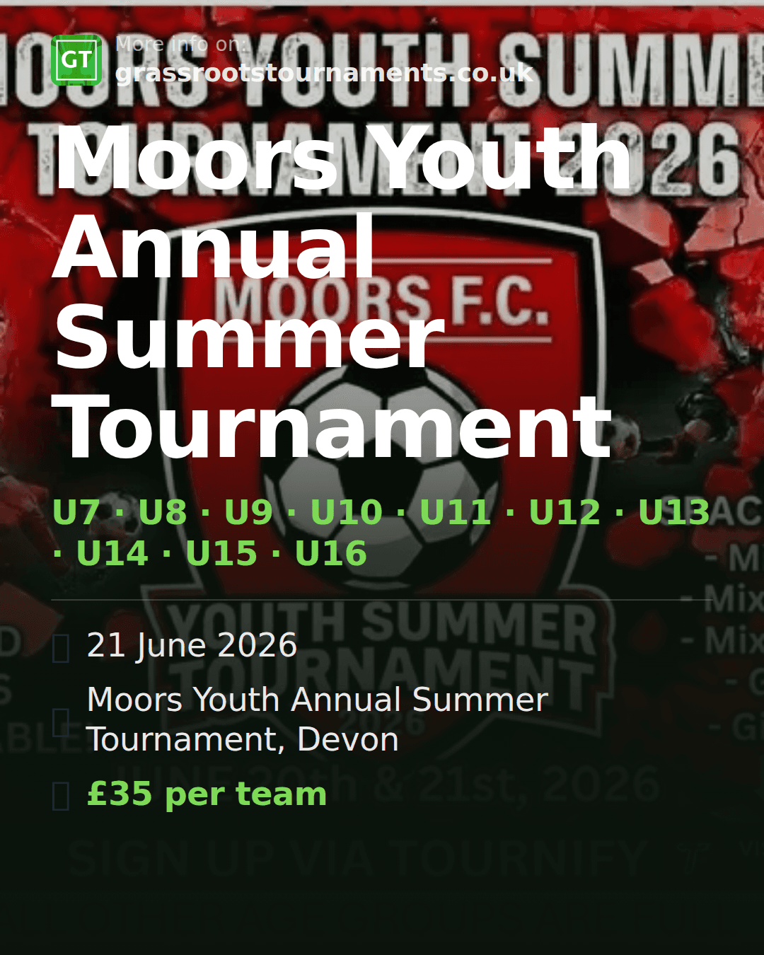 Moors Youth Annual Summer Tournament — social preview