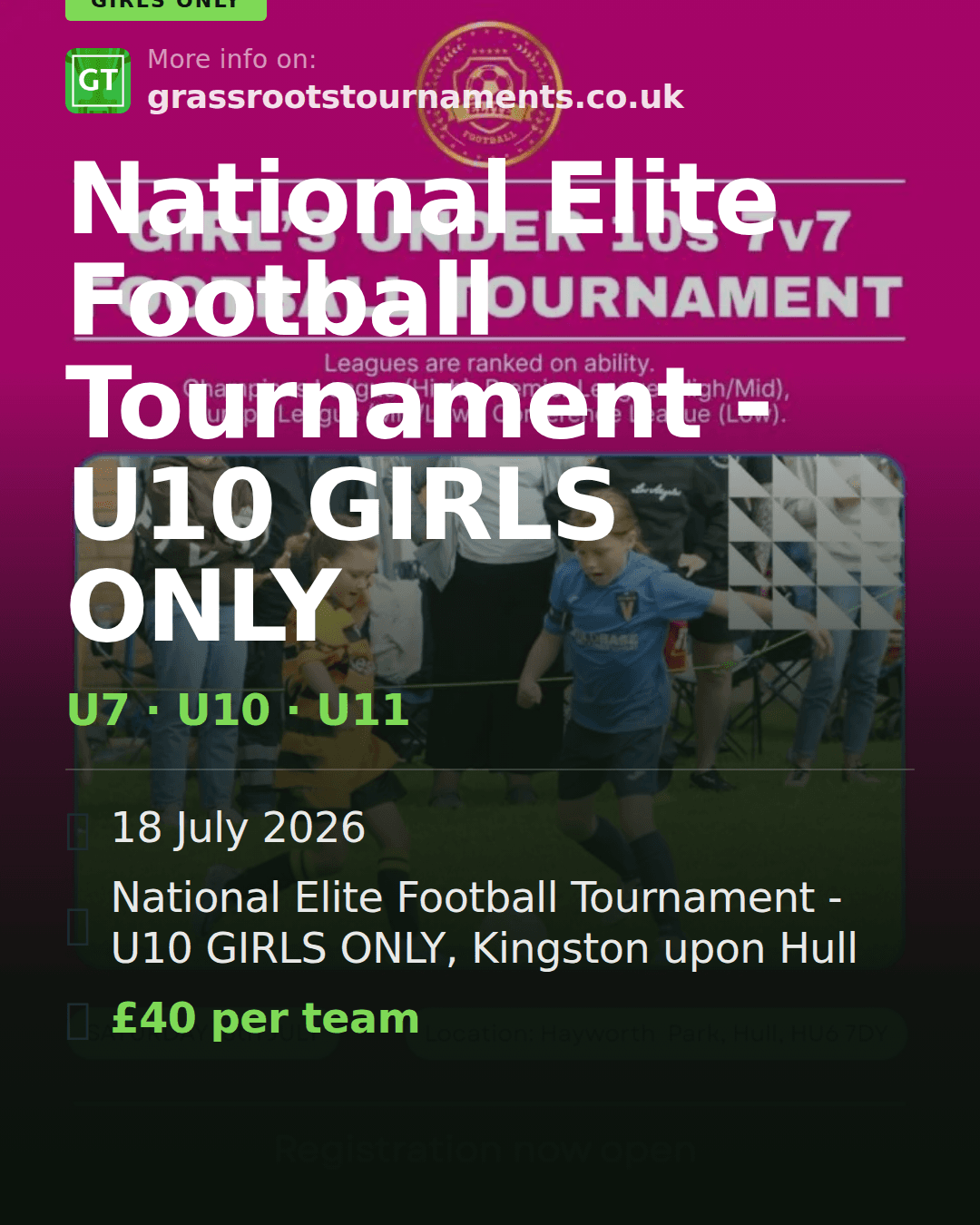 National Elite Football Tournament - U10 GIRLS ONLY — social preview