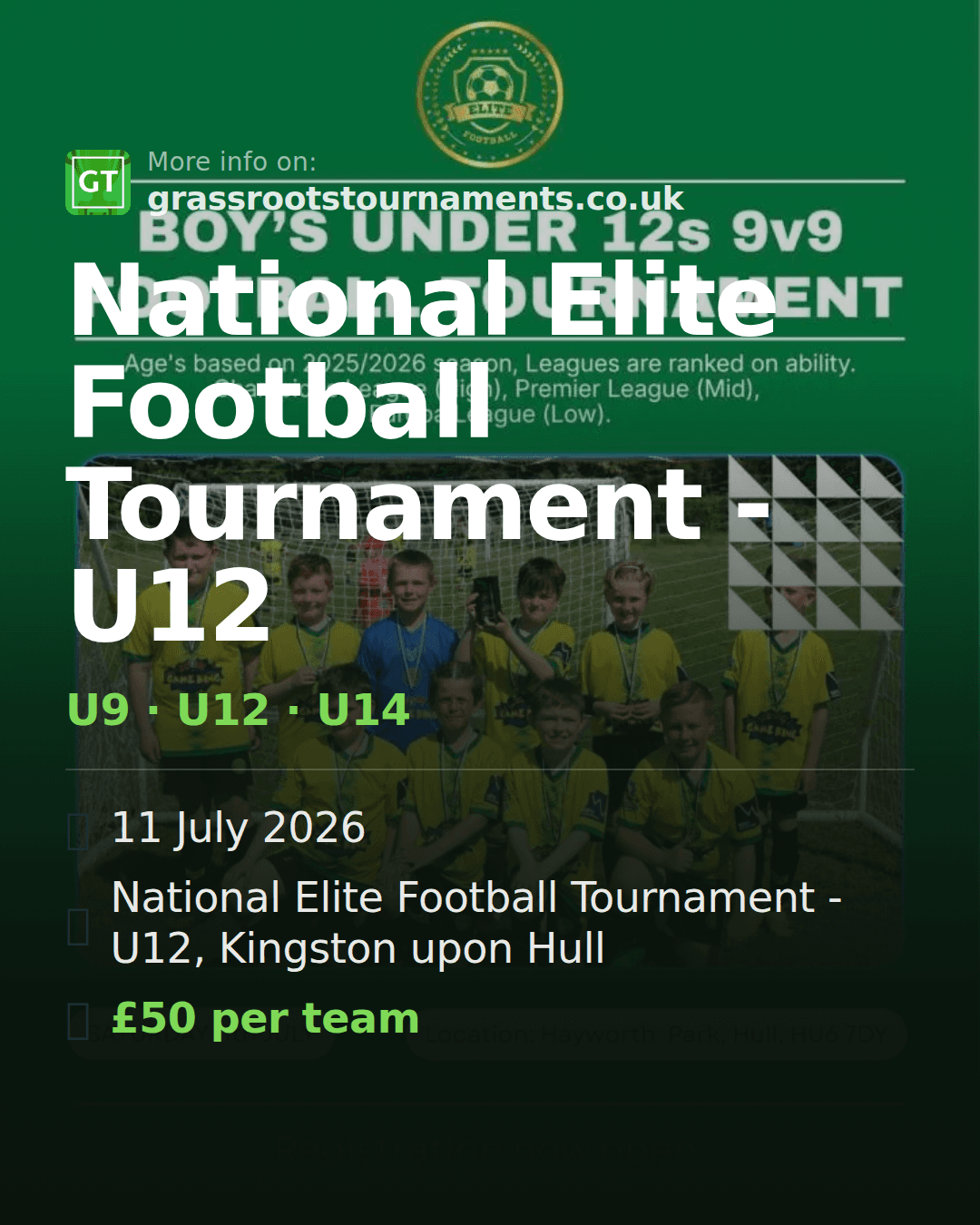 National Elite Football Tournament - U12 — social preview