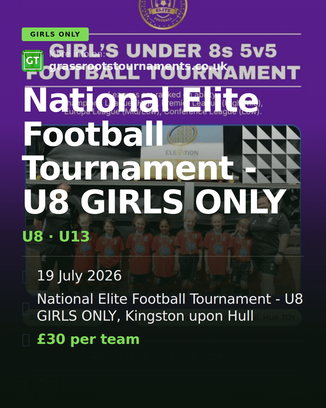 National Elite Football Tournament - U8 GIRLS ONLY — social preview