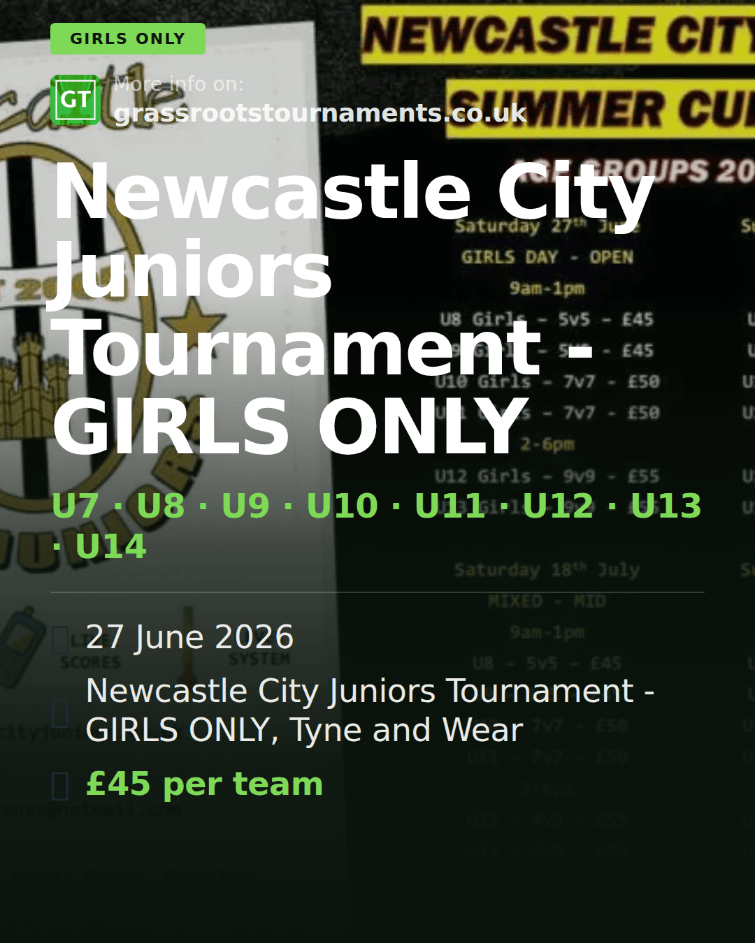Newcastle City Juniors Tournament - GIRLS ONLY — social preview