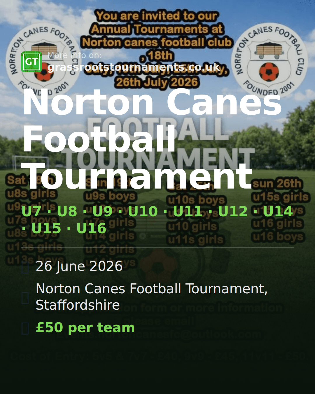 Norton Canes Football Tournament — social preview