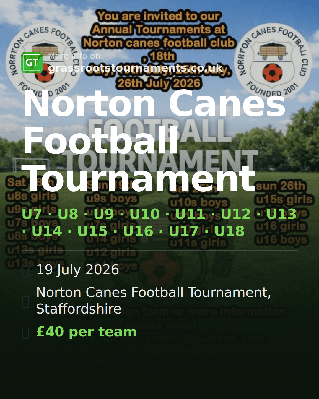 Norton Canes Football Tournament — social preview