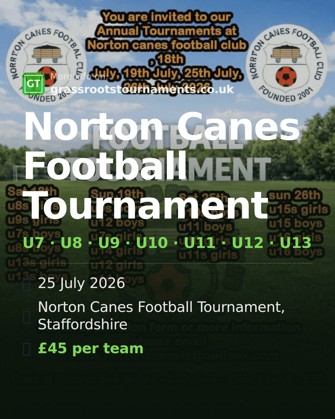 Norton Canes Football Tournament — social preview