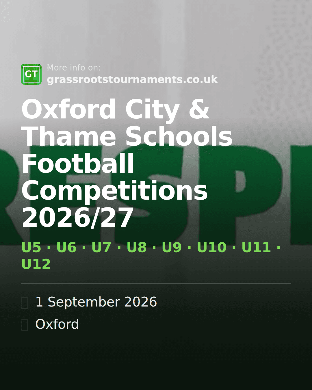 Oxford City & Thame Schools Football Competitions 2026/27 — social preview