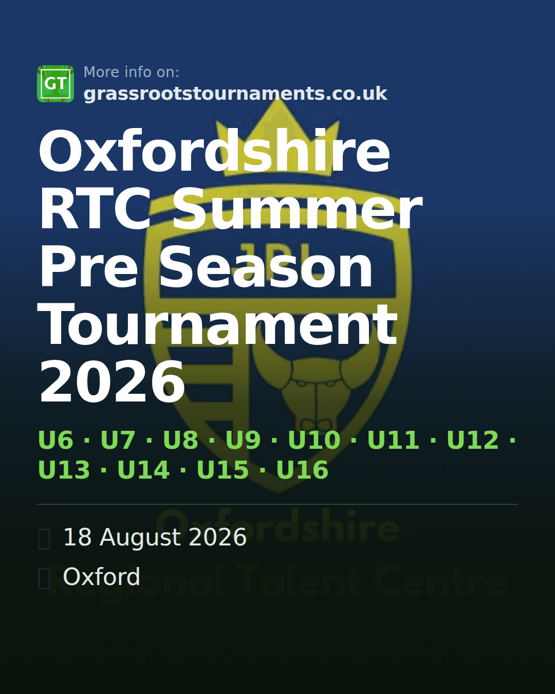 Oxfordshire RTC Summer Pre Season Tournament 2026 — social preview