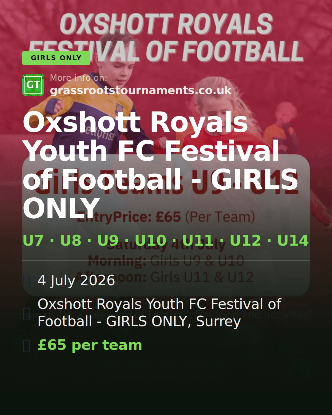 Oxshott Royals Youth FC Festival of Football - GIRLS ONLY — social preview
