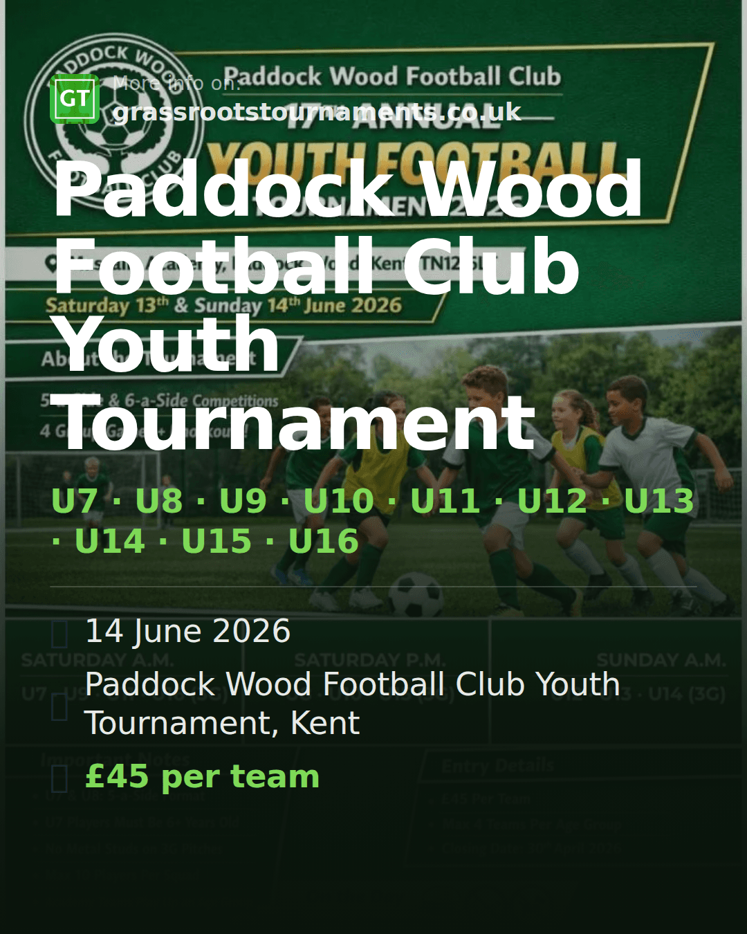 Paddock Wood Football Club Youth Tournament — social preview