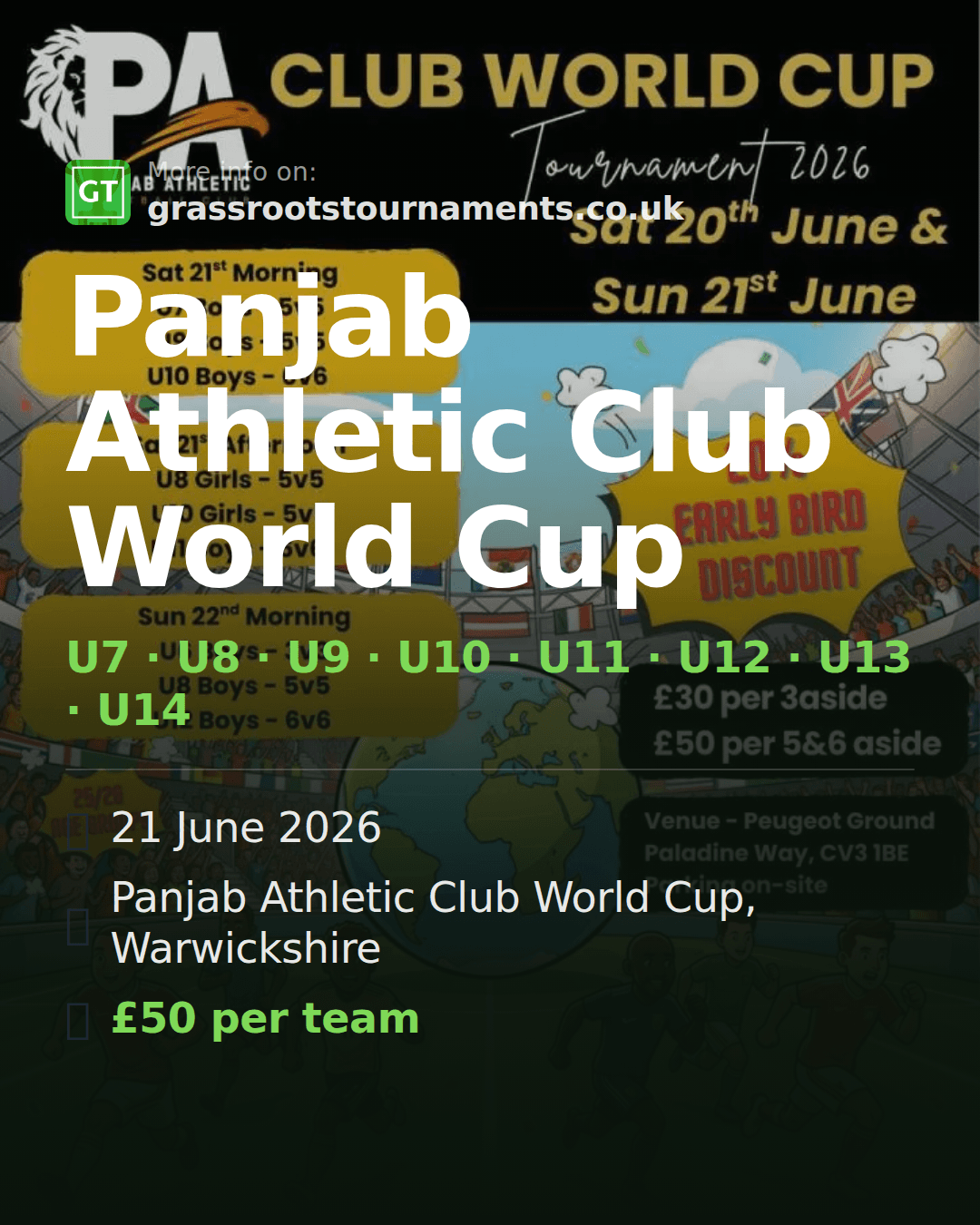 Panjab Athletic Club World Cup — social preview