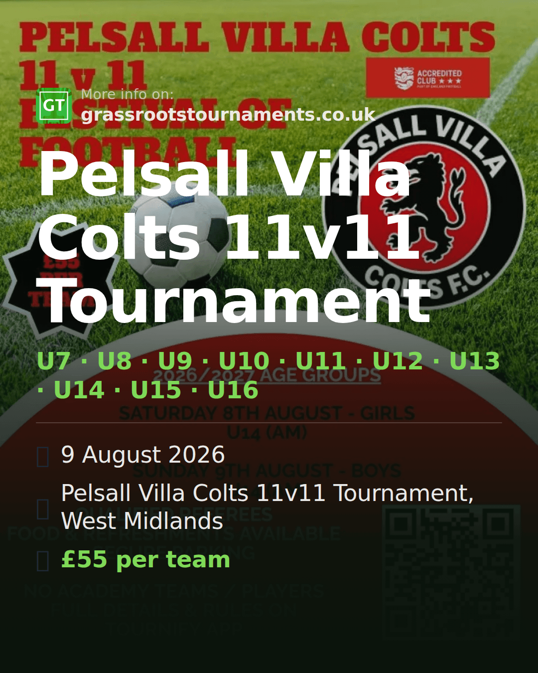 Pelsall Villa Colts 11v11 Tournament — social preview