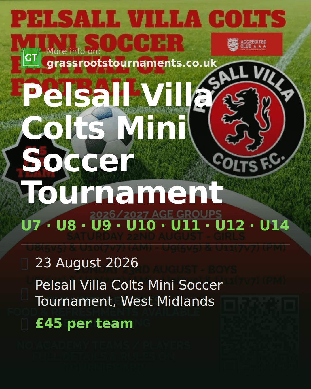 Pelsall Villa Colts Mini Soccer Tournament — social preview