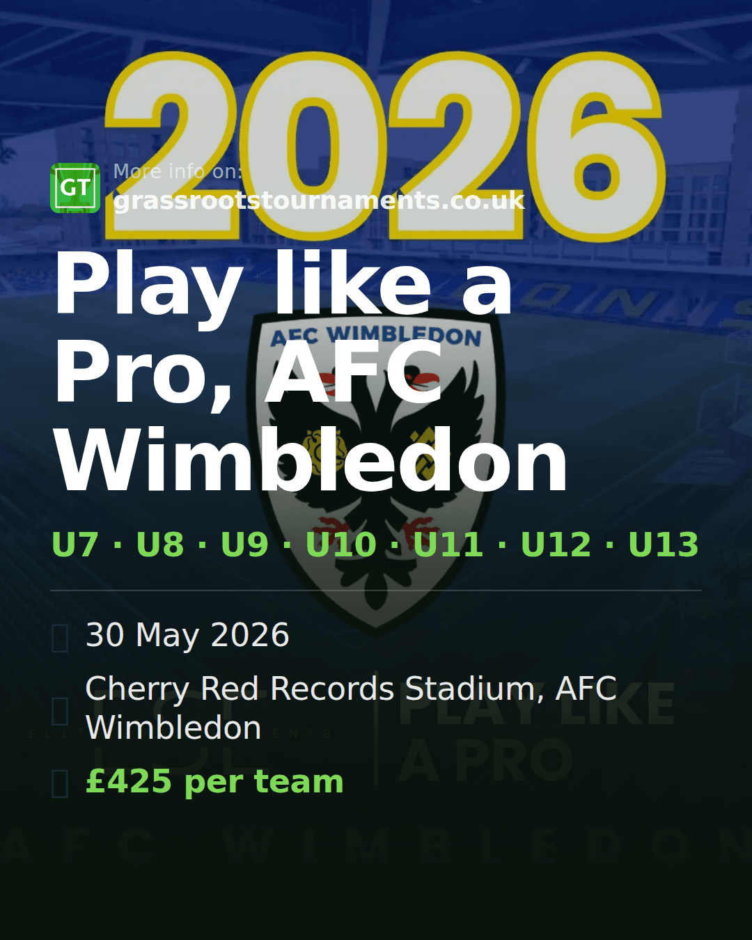 Play like a Pro, AFC Wimbledon — social preview