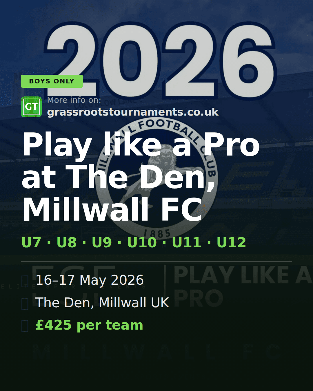 Play like a Pro at The Den, Millwall FC — social preview
