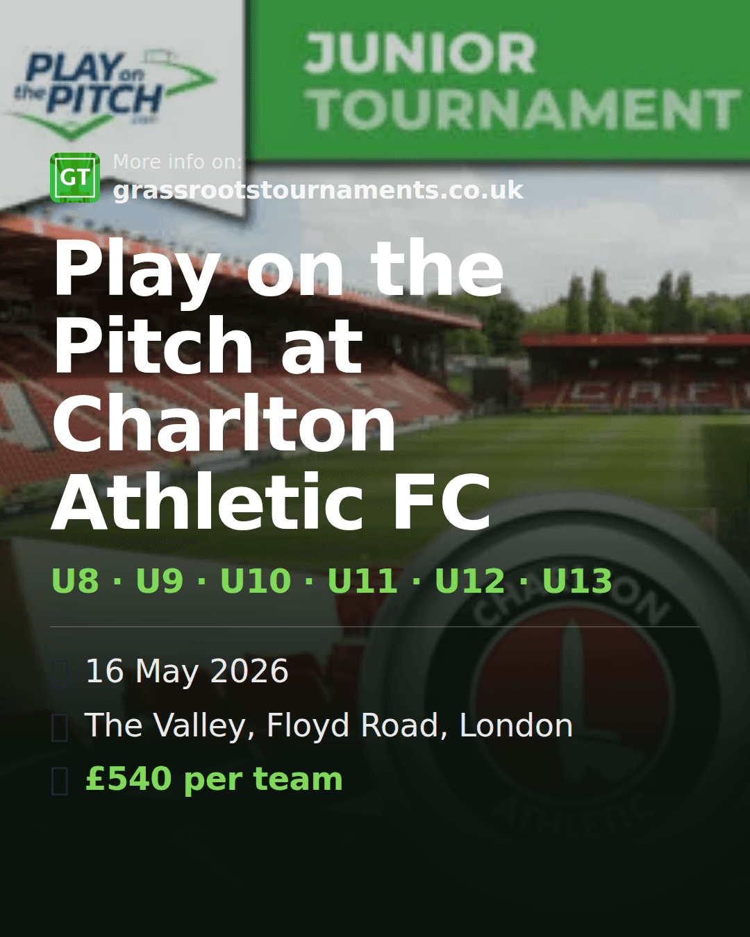 Play on the Pitch at Charlton Athletic FC — social preview
