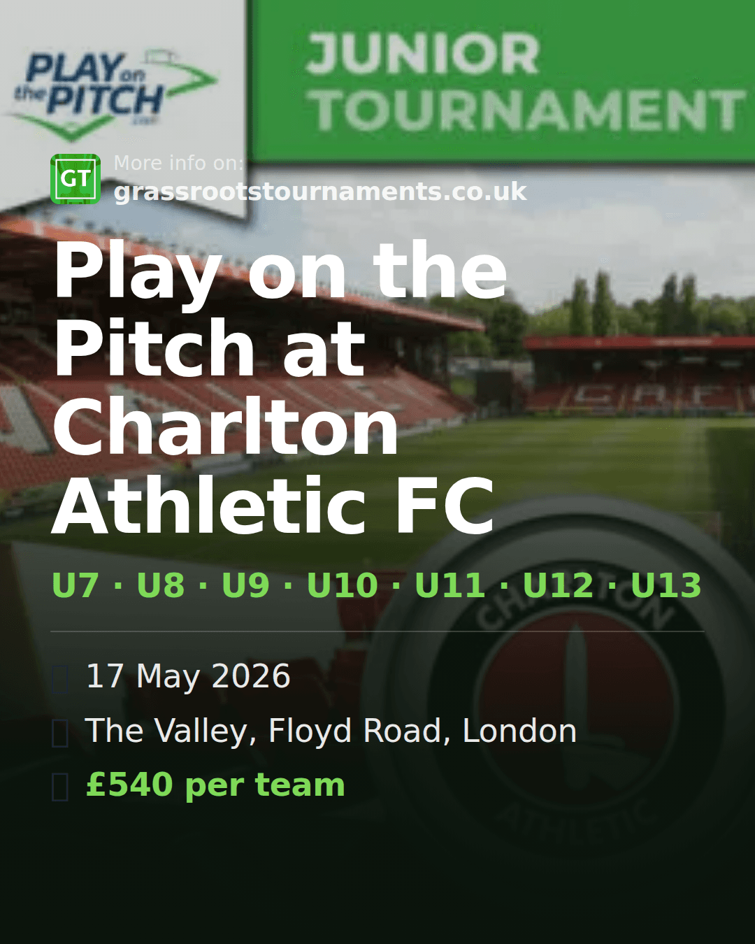 Play on the Pitch at Charlton Athletic FC — social preview