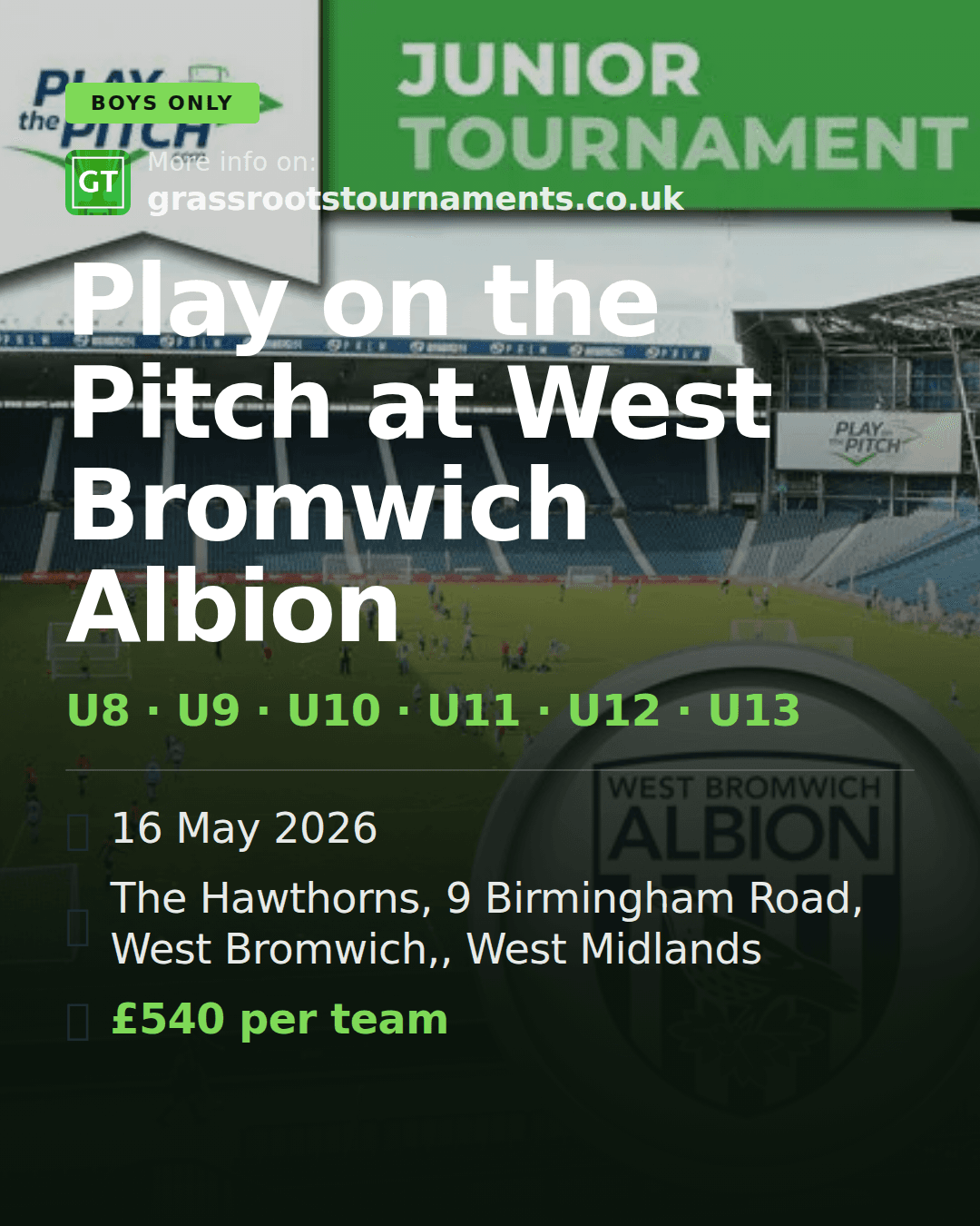 Play on the Pitch at West Bromwich Albion — social preview